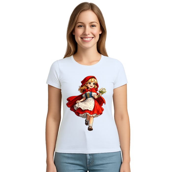 Camiseta Chapeuzinho Vermelho Bouquet Estampa Personalizada