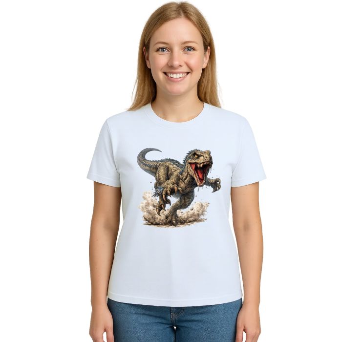 Camiseta Dinossauro Velociraptor Estampa Personalizada