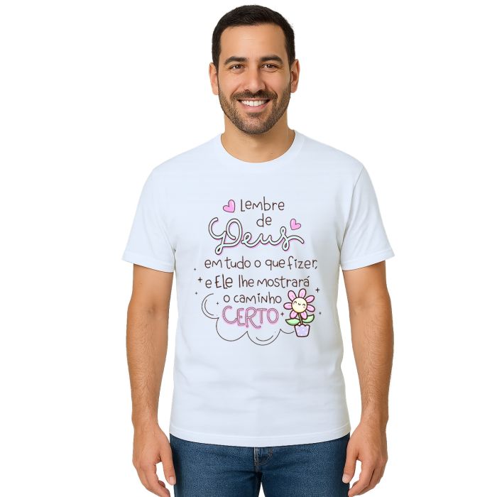 Camiseta Deus Mostrará o Caminho Estampa Personalizada