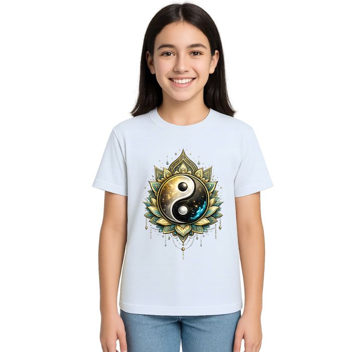 Camiseta Taijitu Yin Yang Equilíbrio Estampa Personalizada
