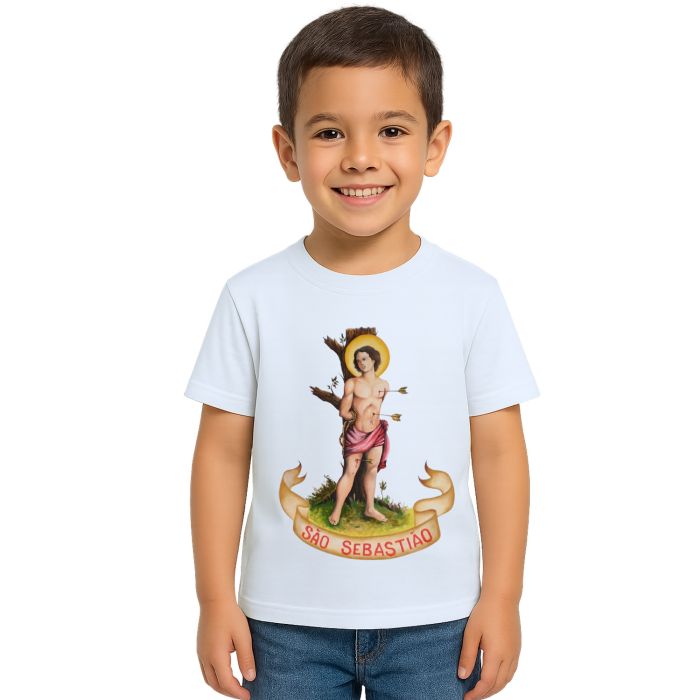 Camiseta São Sebastião Faixa Estampa Personalizada