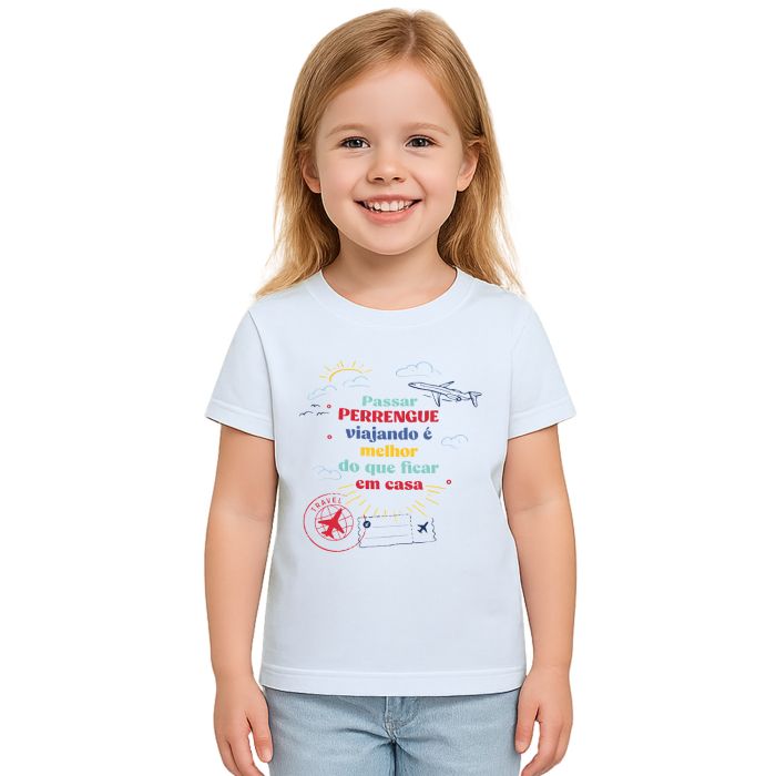 Camiseta Passar Perrengue Viajando Estampa Personalizada