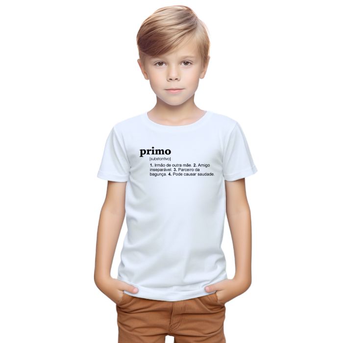 Camiseta Primo Irmão Amigo Parceiro Personalizada Algodão
