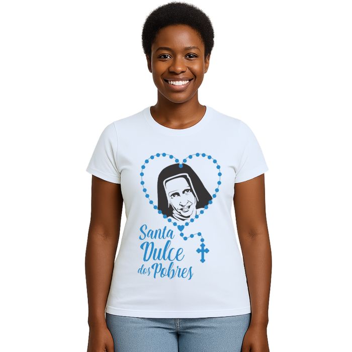 Camiseta Santa Dulce dos Pobres Estampa Personalizada