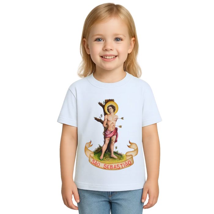 Camiseta São Sebastião Faixa Estampa Personalizada