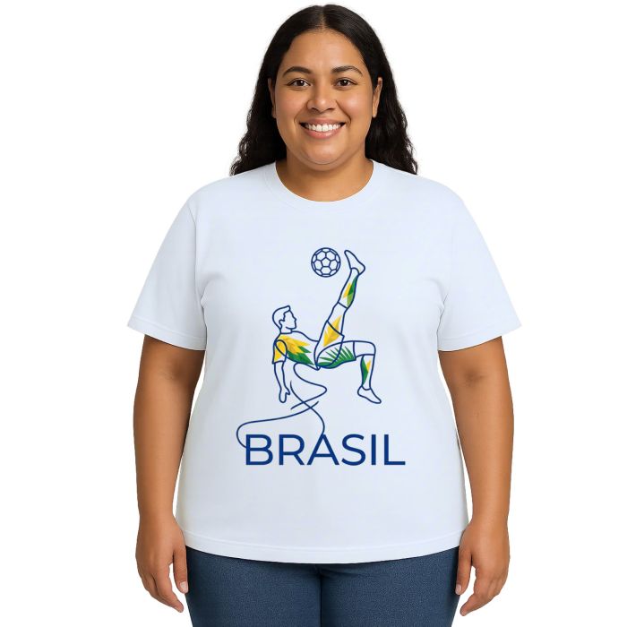 Camiseta Brasil Futebol Copa Mundial Estampa Personalizada