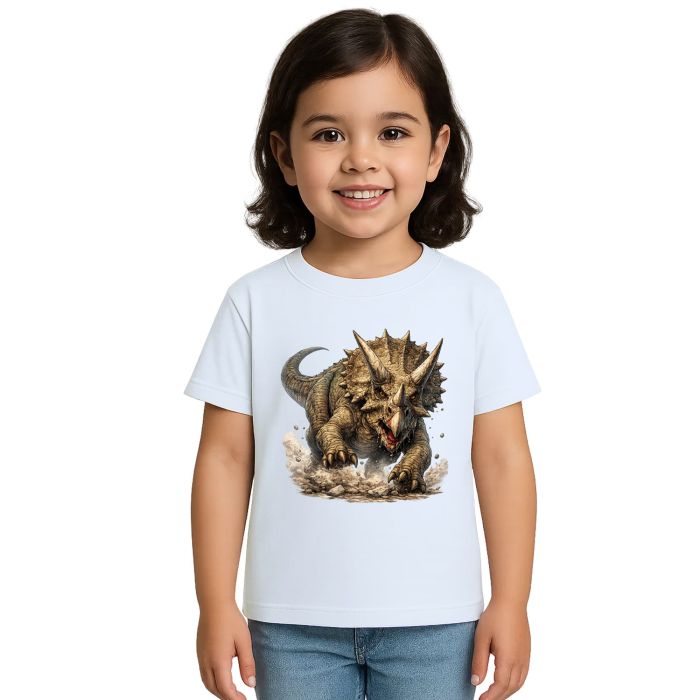 Camiseta Dinossauro Tricerátops Estampa Personalizada