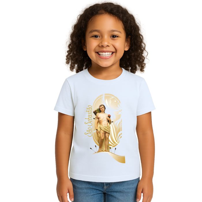 Camiseta São Sebastião Religiosa Estampa Personalizada