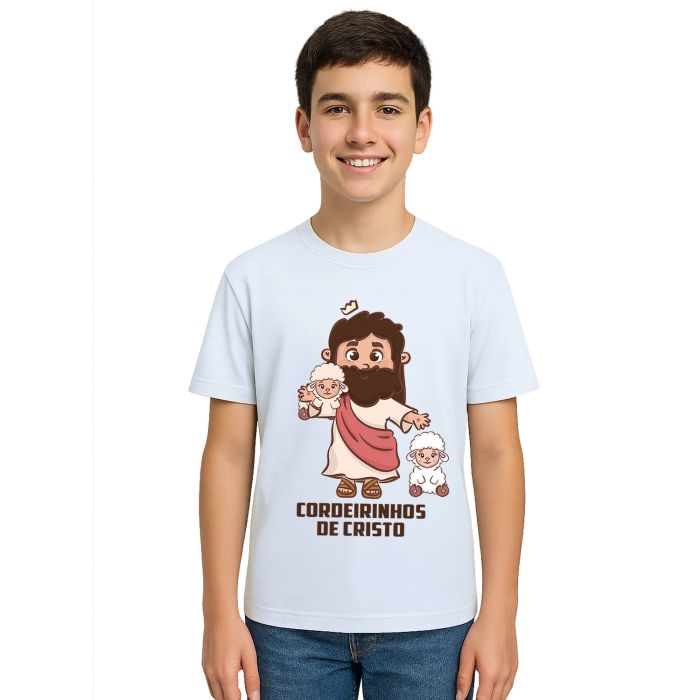 Camiseta Cordeirinhos de Cristo Estampa Personalizada