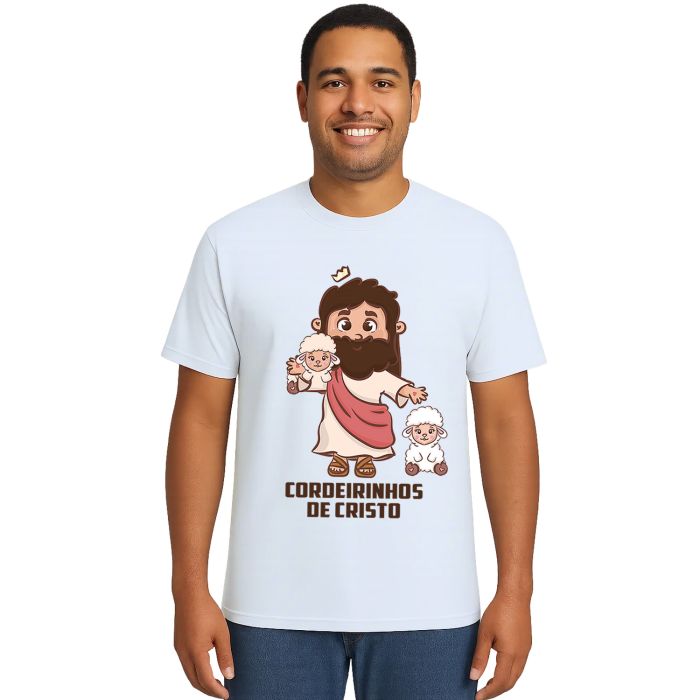 Camiseta Cordeirinhos de Cristo Estampa Personalizada