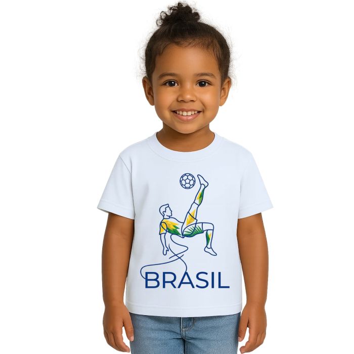 Camiseta Brasil Futebol Copa Mundial Estampa Personalizada