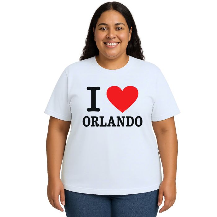 Camiseta Eu Amo I Love Orlando Estampa Personalizada