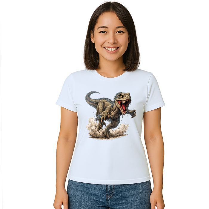 Camiseta Dinossauro Velociraptor Estampa Personalizada