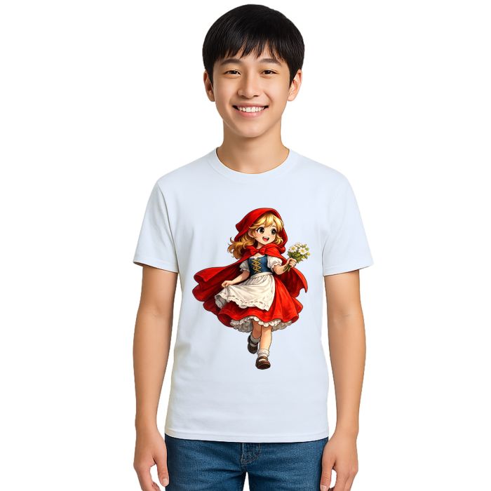 Camiseta Chapeuzinho Vermelho Bouquet Estampa Personalizada