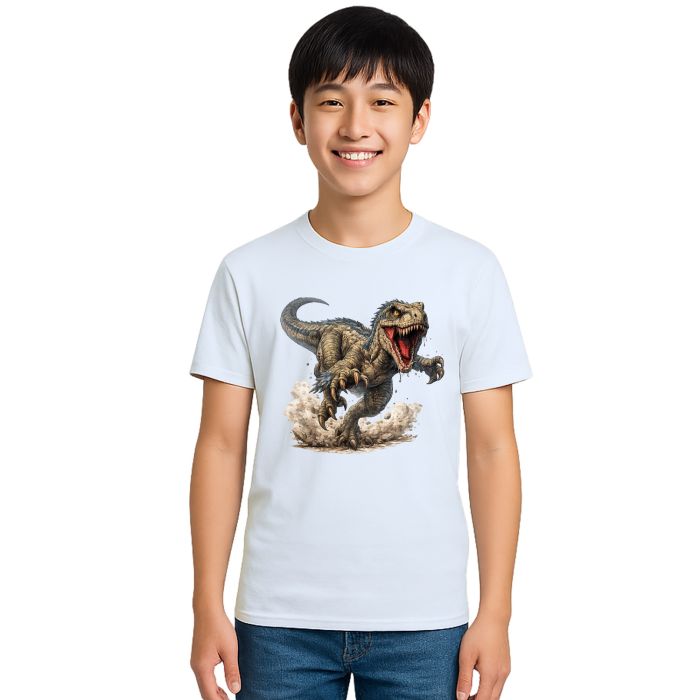 Camiseta Dinossauro Velociraptor Estampa Personalizada