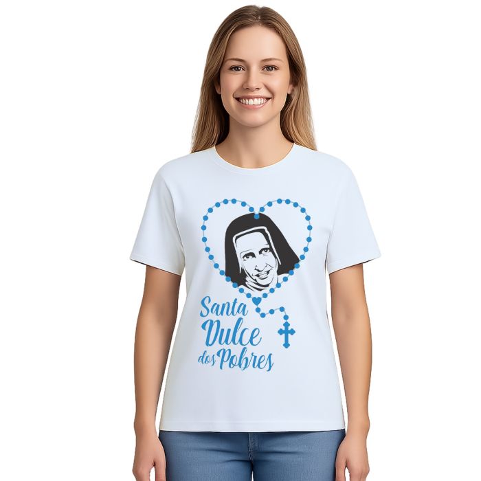 Camiseta Santa Dulce dos Pobres Estampa Personalizada