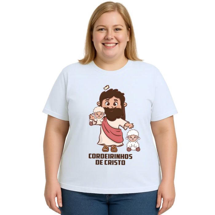 Camiseta Cordeirinhos de Cristo Estampa Personalizada