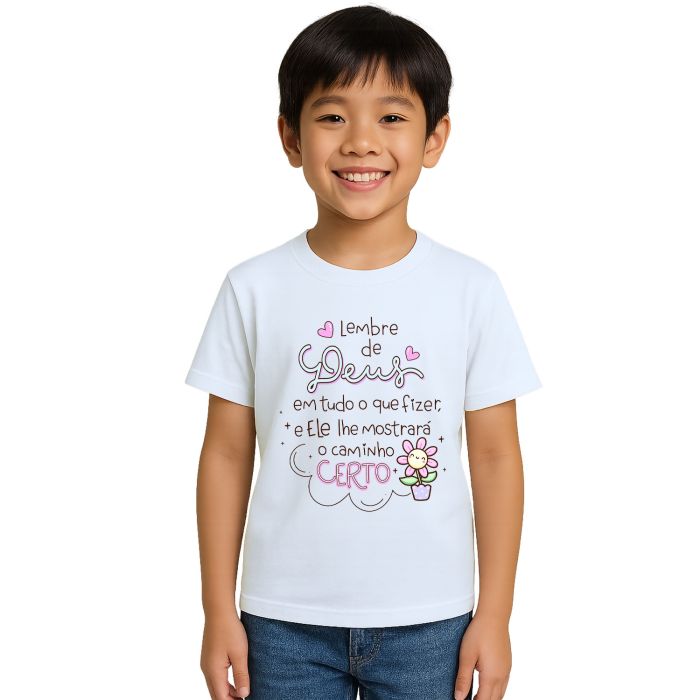 Camiseta Deus Mostrará o Caminho Estampa Personalizada