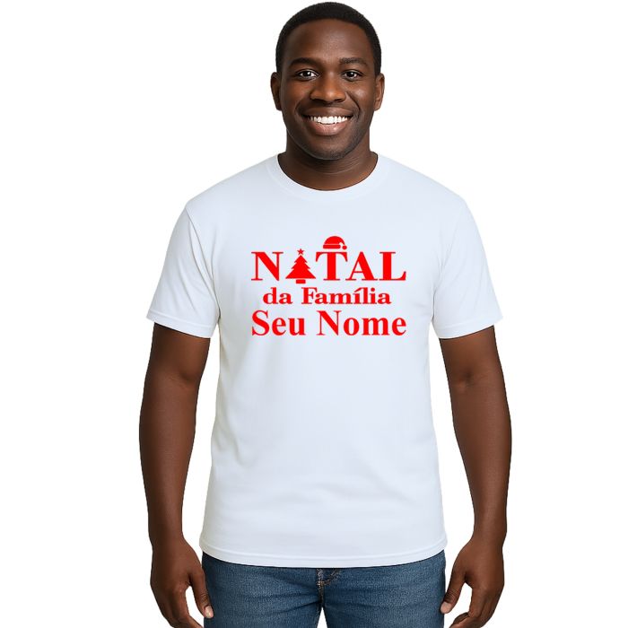 Camiseta Natal da Família Natalina Estampa Personalizada