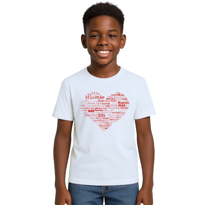Camiseta Coração de Mãe Dia Das Mães Estampa Personalizada