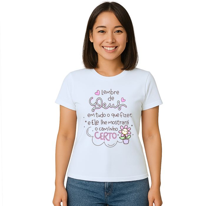 Camiseta Deus Mostrará o Caminho Estampa Personalizada