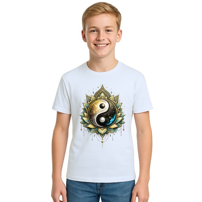 Camiseta Taijitu Yin Yang Equilíbrio Estampa Personalizada