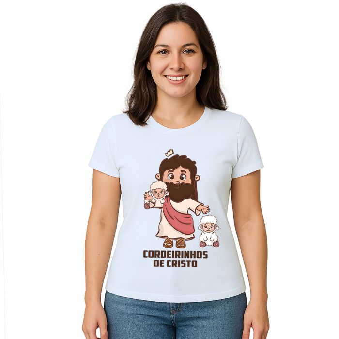 Camiseta Cordeirinhos de Cristo Estampa Personalizada
