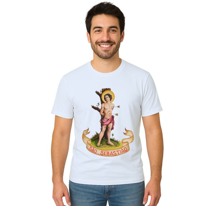 Camiseta São Sebastião Faixa Estampa Personalizada
