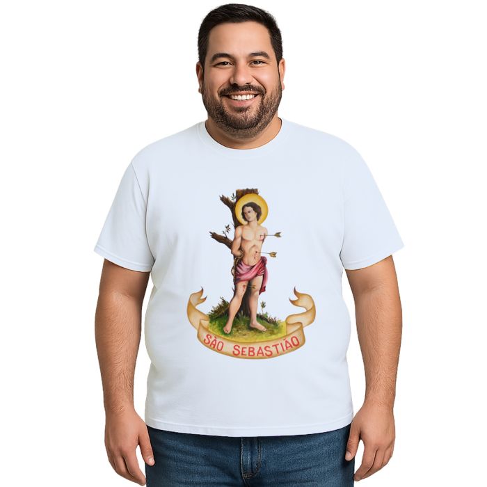 Camiseta São Sebastião Faixa Estampa Personalizada