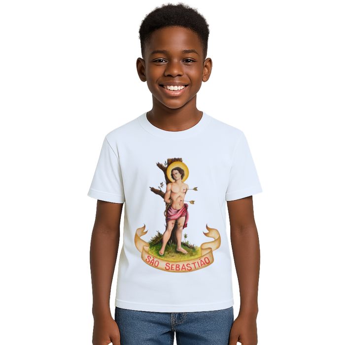 Camiseta São Sebastião Faixa Estampa Personalizada