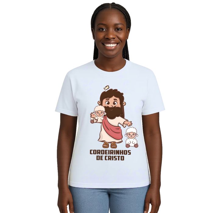 Camiseta Cordeirinhos de Cristo Estampa Personalizada