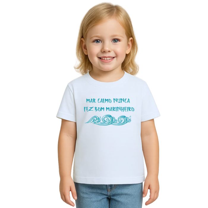 Camiseta Mar Calmo Bom Marinheiro Estampa Personalizada