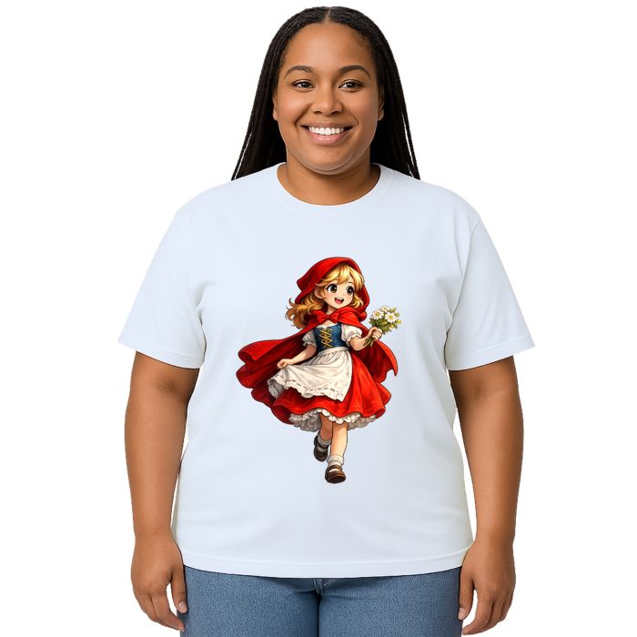 Camiseta Chapeuzinho Vermelho Bouquet Estampa Personalizada