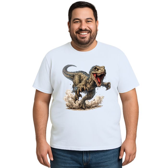 Camiseta Dinossauro Velociraptor Estampa Personalizada