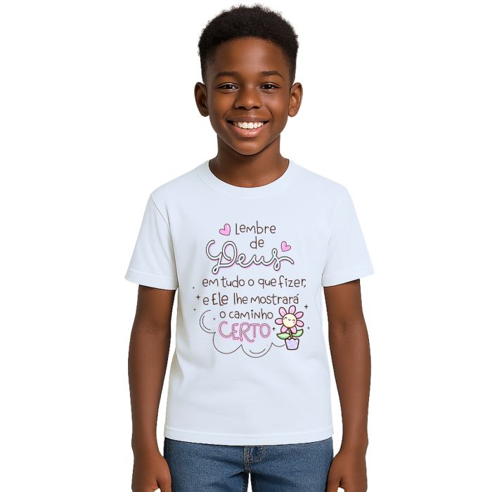 Camiseta Deus Mostrará o Caminho Estampa Personalizada