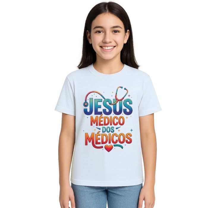 Camiseta Jesus Médico dos Médicos Estampa Personalizada