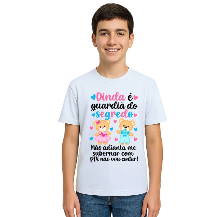 Camiseta Dinda Guardiã do Segredo Estampa Personalizada