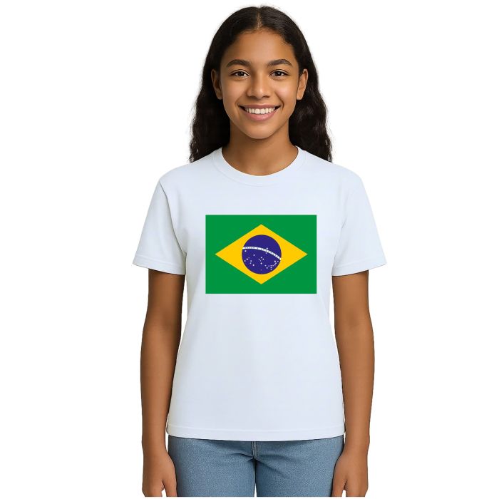 Camiseta Brasil Bandeira Brazil BR Estampa Personalizada