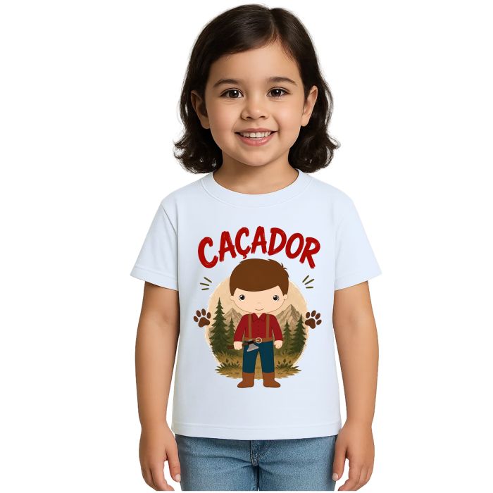 Camiseta Caçador Aventureiro Floresta Estampa Personalizada