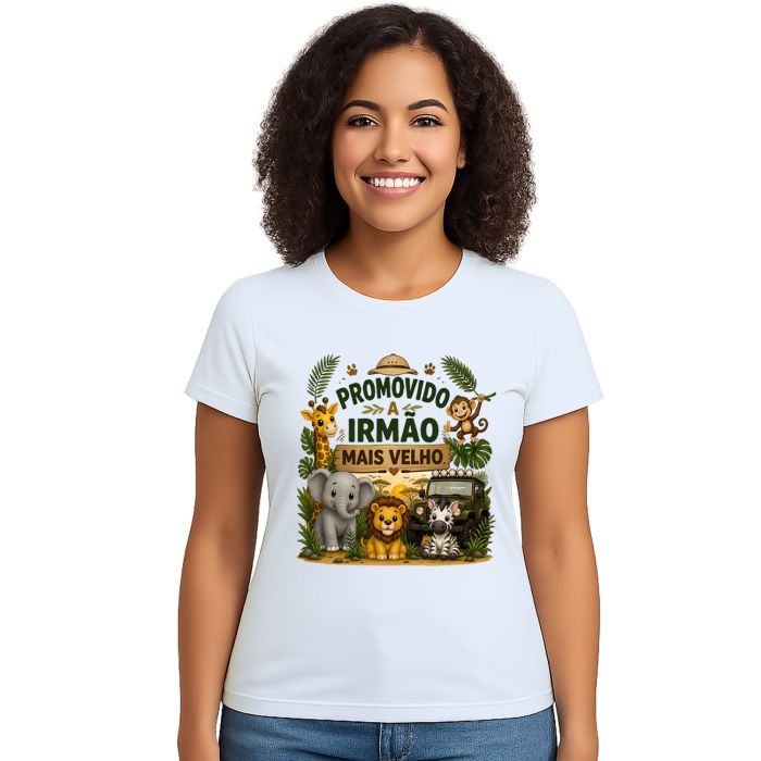 Camiseta Irmão Mais velho Safari Estampa Personalizada