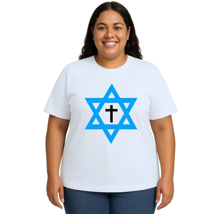Camiseta Estrela de Davi Messiânica Estampa Personalizada