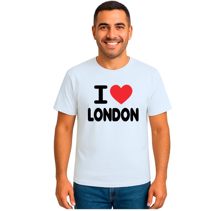 Camiseta Eu Amo Londres I Love London Estampa Personalizada