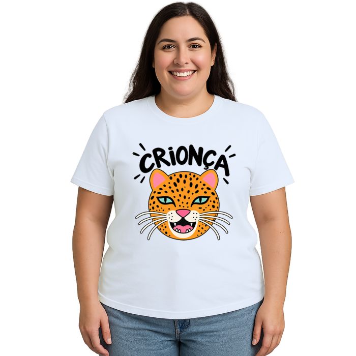 Camiseta Crionça Onça Criança Estampa Personalizada