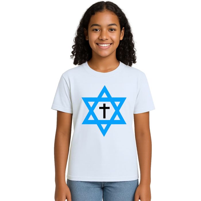 Camiseta Estrela de Davi Messiânica Estampa Personalizada