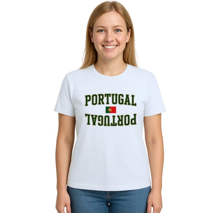 Camiseta Portugal Bandeira Estampa Personalizada