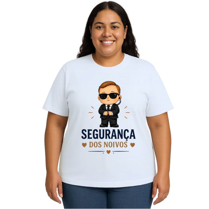 Camiseta Segurança dos Noivos Estampa Personalizada