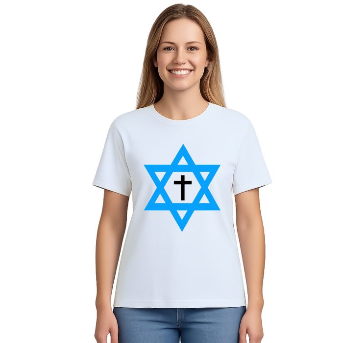 Camiseta Estrela de Davi Messiânica Estampa Personalizada