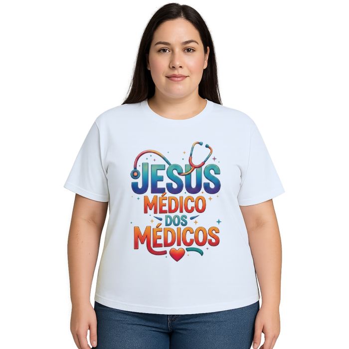 Camiseta Jesus Médico dos Médicos Estampa Personalizada
