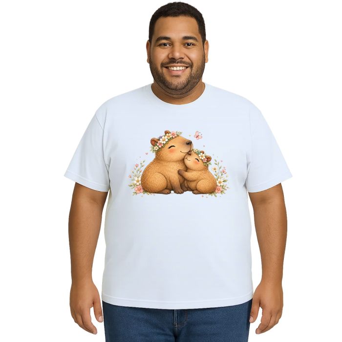 Camiseta Capivaras Mãe e Filha Estampa Personalizada