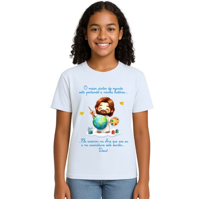 Camiseta Maior Pintor do Mundo Deus Estampa Personalizada